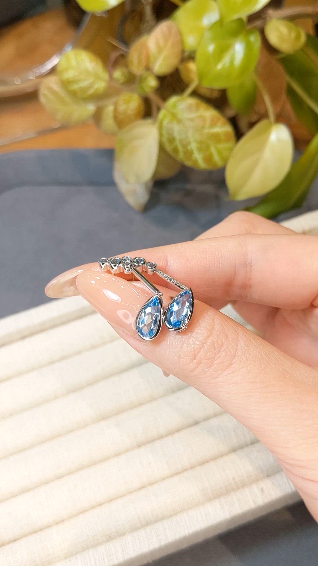 2.88 Ct.Tw.Total Carat Weight Blue Topaz Studs Earrings, Silver Size Video