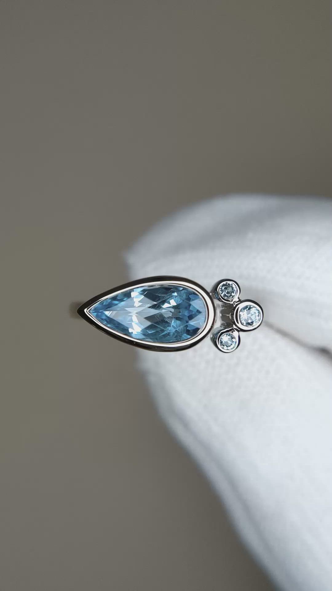 1.47 Ct. Blue Topaz Bezel Ring, Silver Size Video