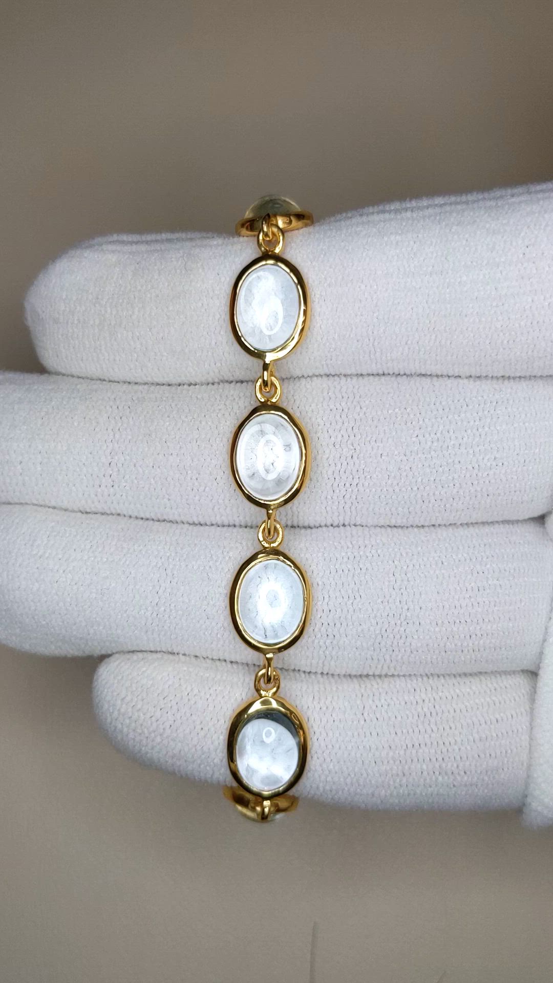 40.60 Ct.Tw.Total Carat Weight Blue Topaz Bezel Bracelet, 22K Gold Plated Silver Size Video