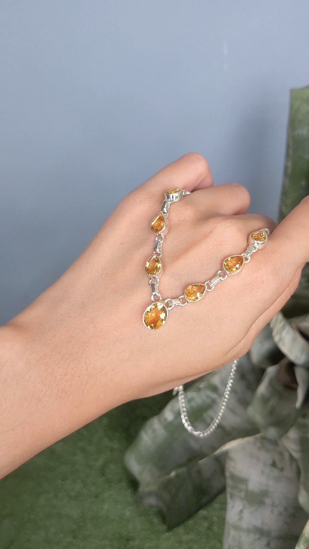1.82 Ct. Yellow Citrine Bezel Necklace, Silver Size Video