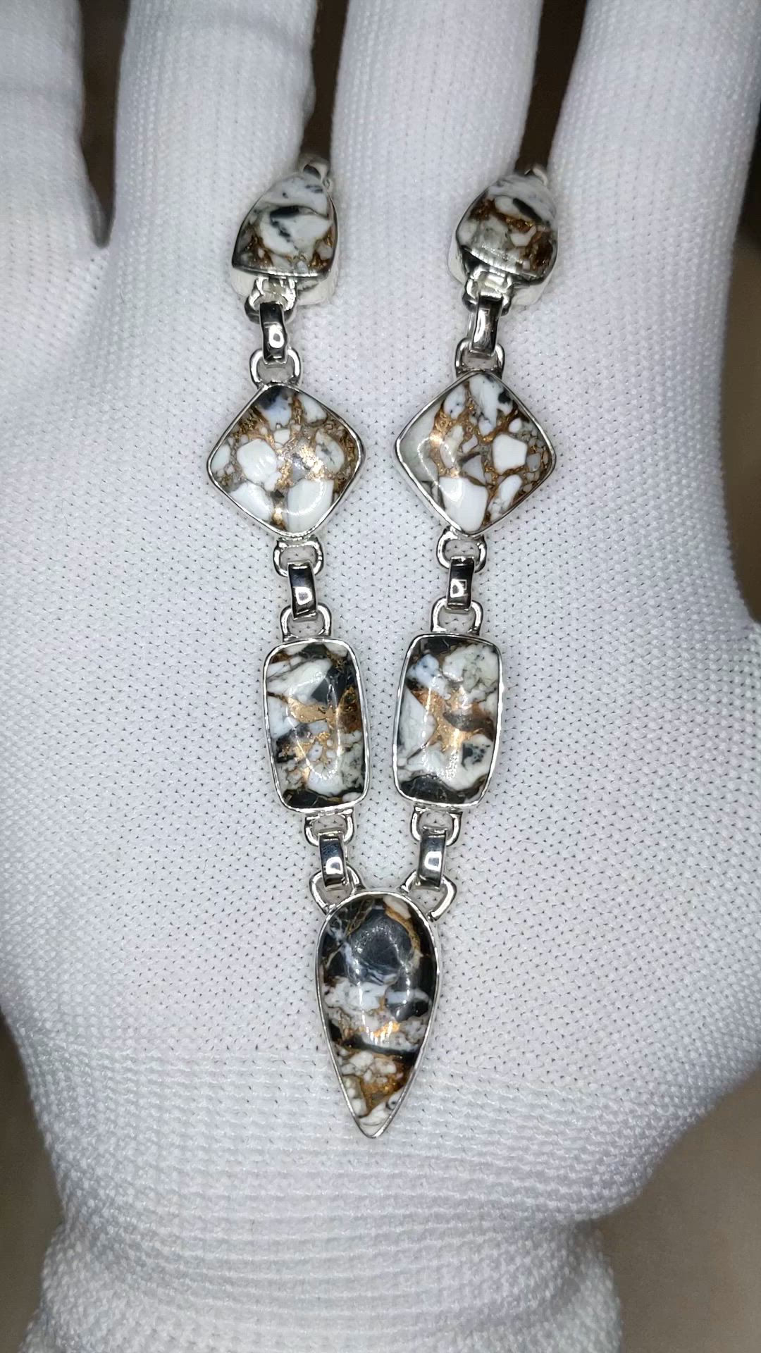 13.91&nbsp;Ct.Tw.Total Carat Weight Onyx Bezel Necklace, Silver Size Video