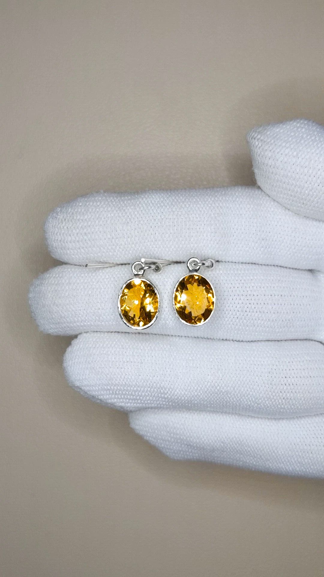 4.18&nbsp;Ct.Tw.Total Carat Weight Yellow Citrine Bezel Earrings, Silver Size Video
