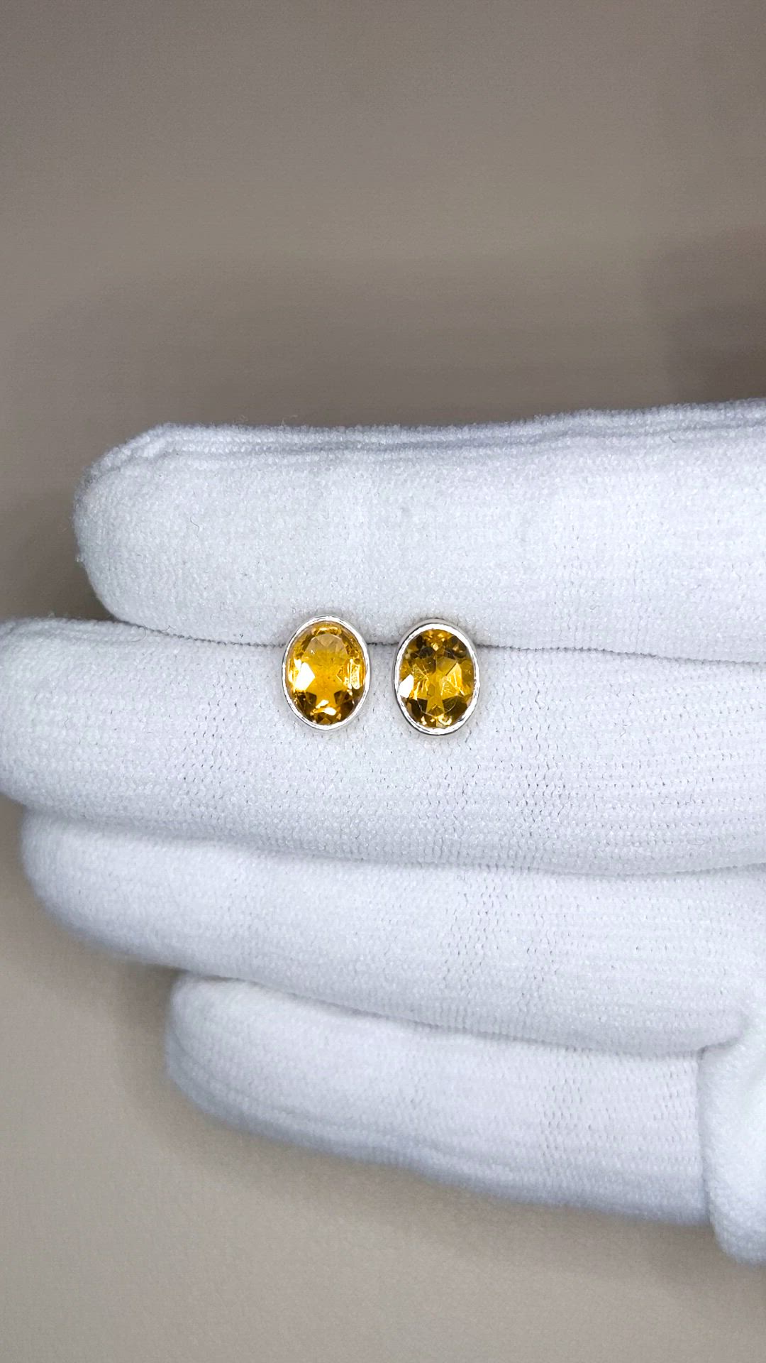 1.98&nbsp;Ct.Tw.Total Carat Weight Yellow Citrine Studs Earrings, Silver Size Video