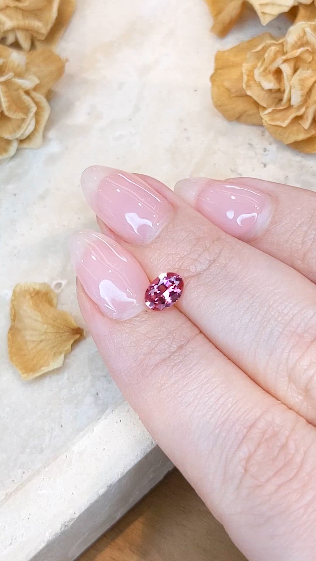 0.55 Ct. Pink Tourmaline from Mozambique Size Video