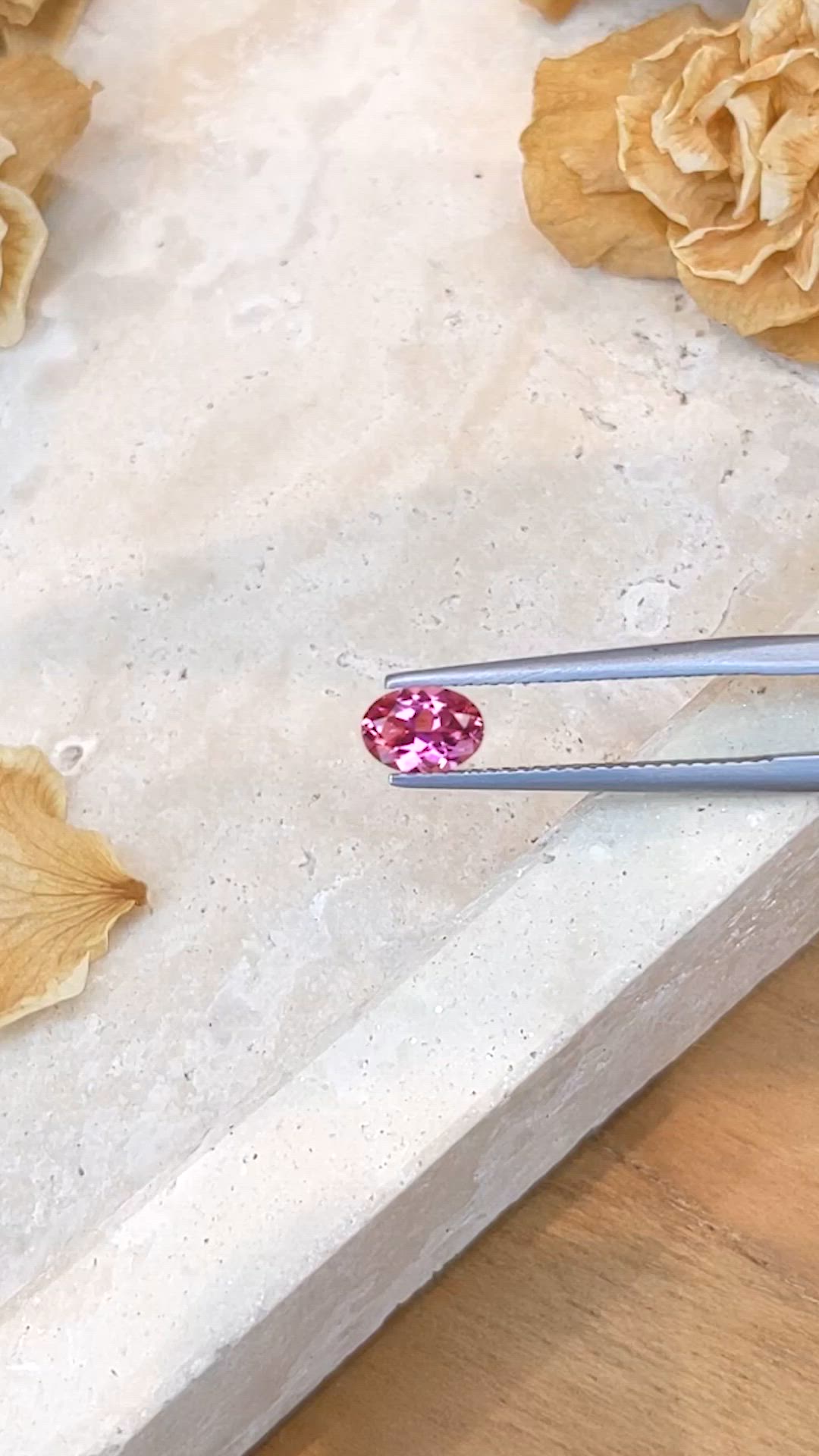 0.55 Ct. Pink Tourmaline from Mozambique Size Video