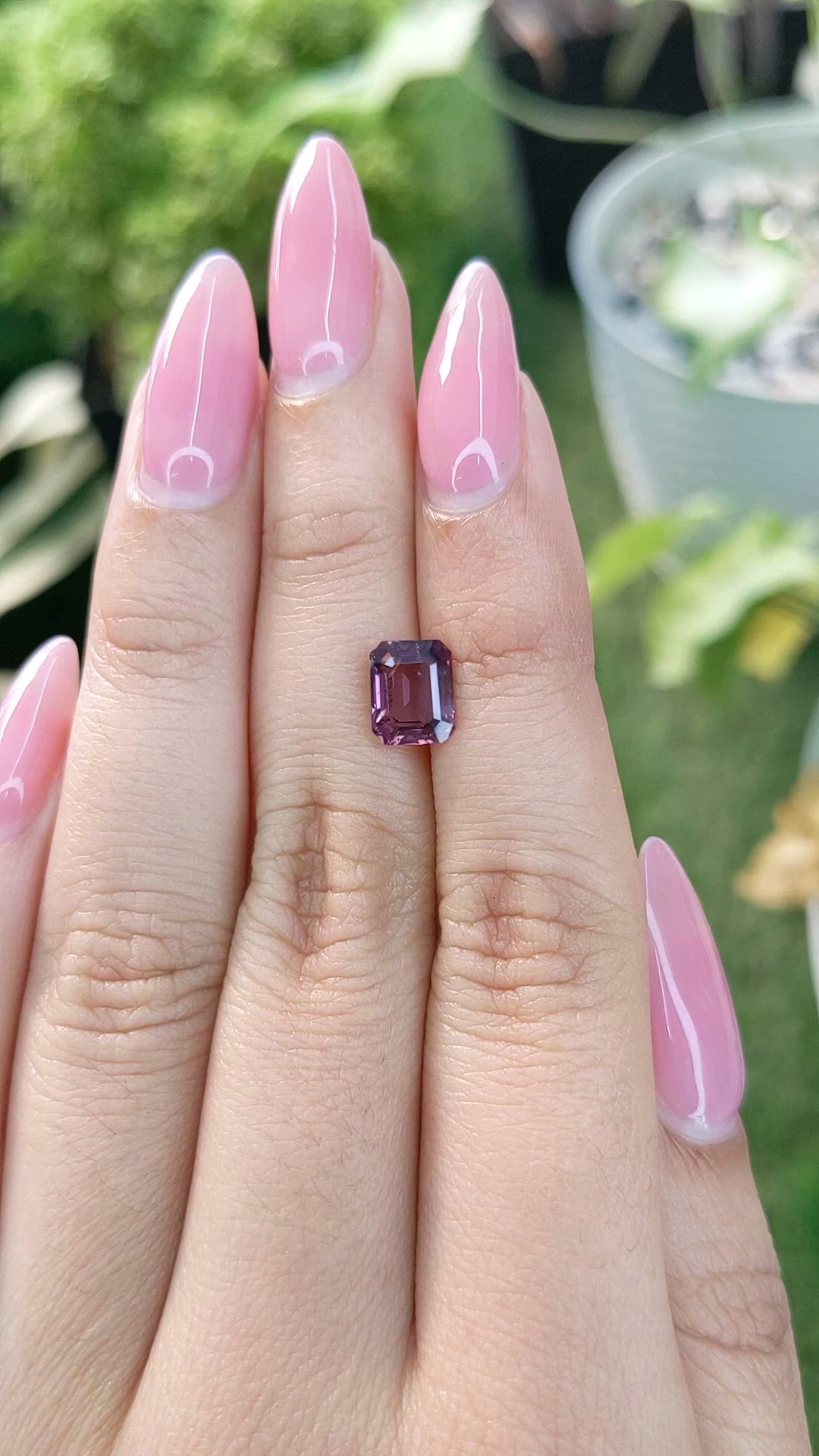 1.82 Ct. Pinkish Purple Spinel from Ceylon (Sri Lanka) Size Video