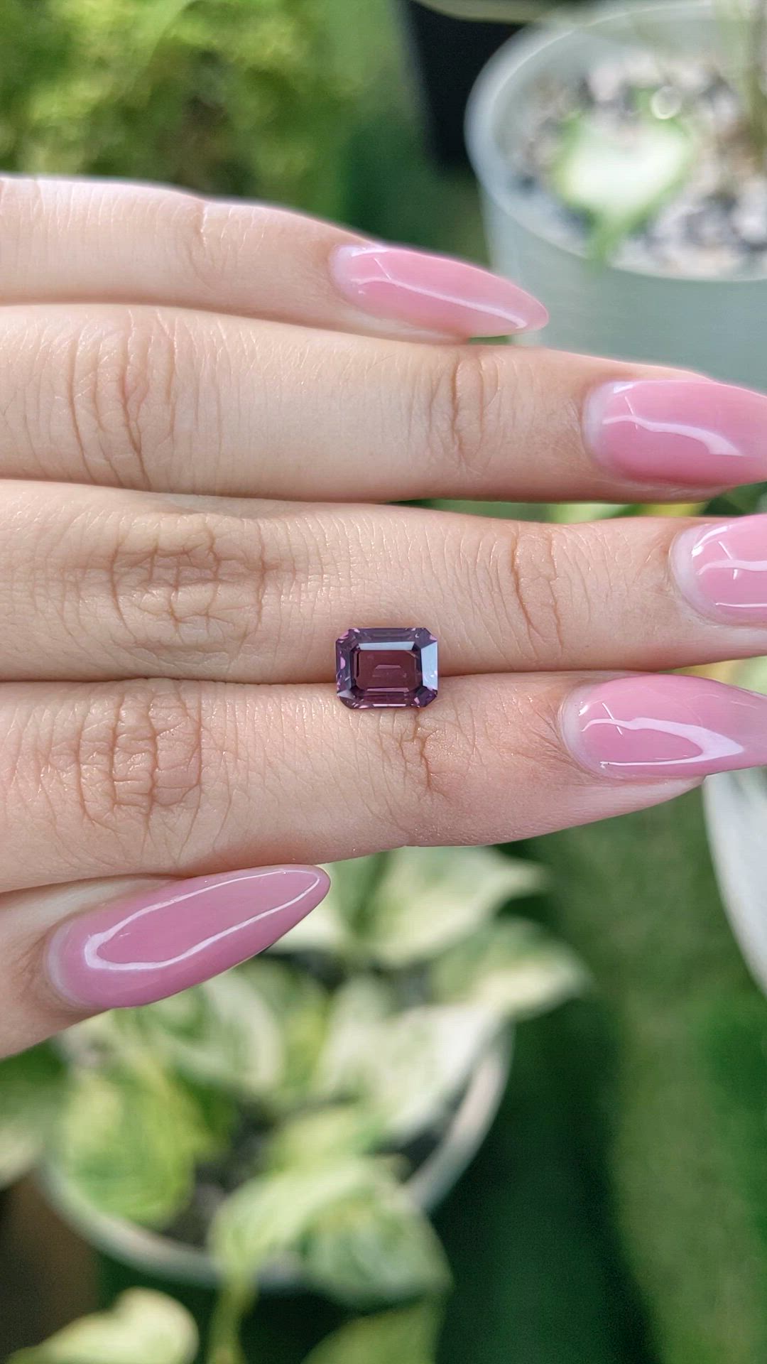 1.82 Ct. Pinkish Purple Spinel from Ceylon (Sri Lanka) Size Video