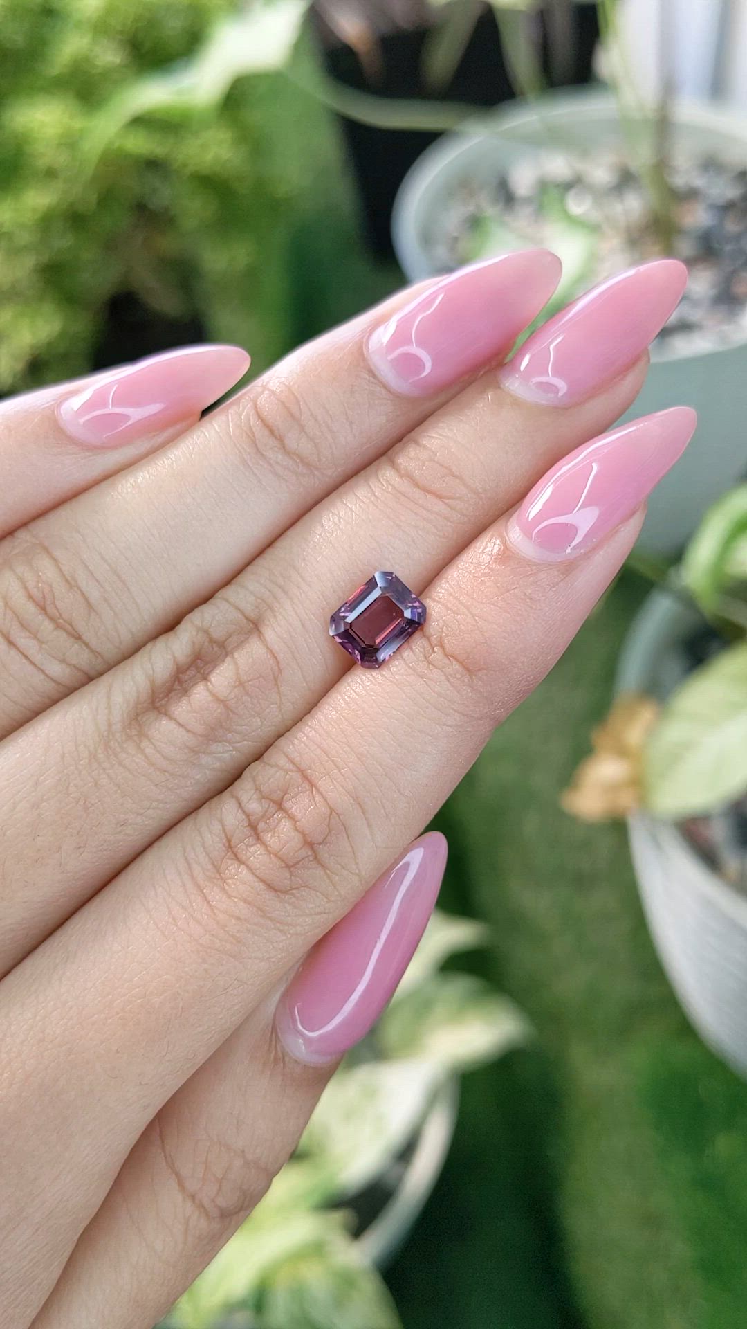 1.82 Ct. Pinkish Purple Spinel from Ceylon (Sri Lanka) Size Video