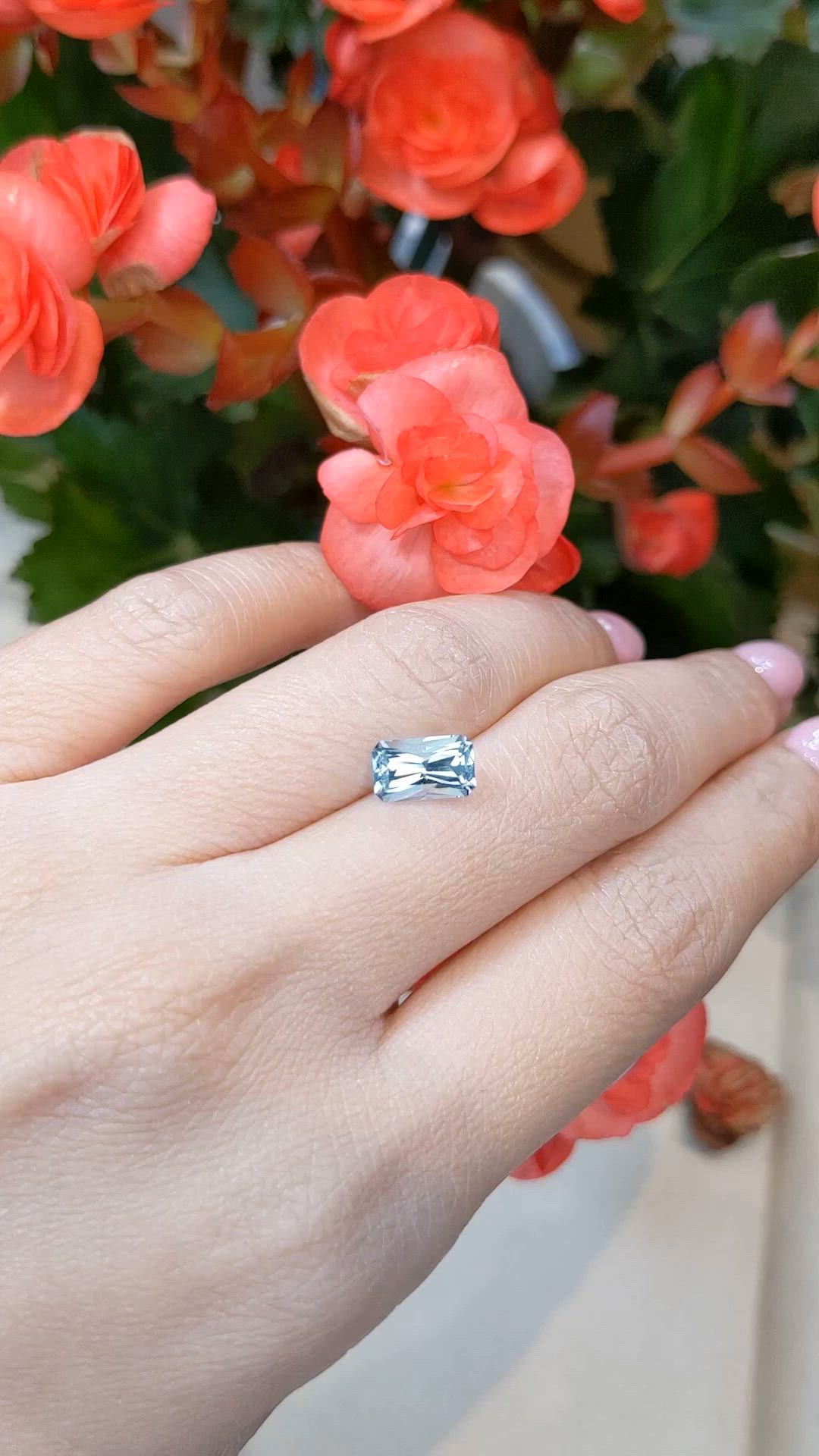 1.44 Ct. Aquamarine from Mozambique Size Video