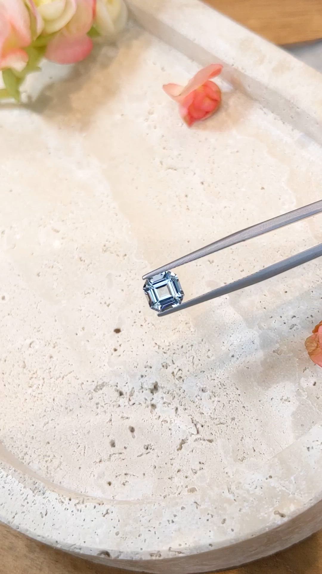 1.28 Ct. Aquamarine from Mozambique Size Video