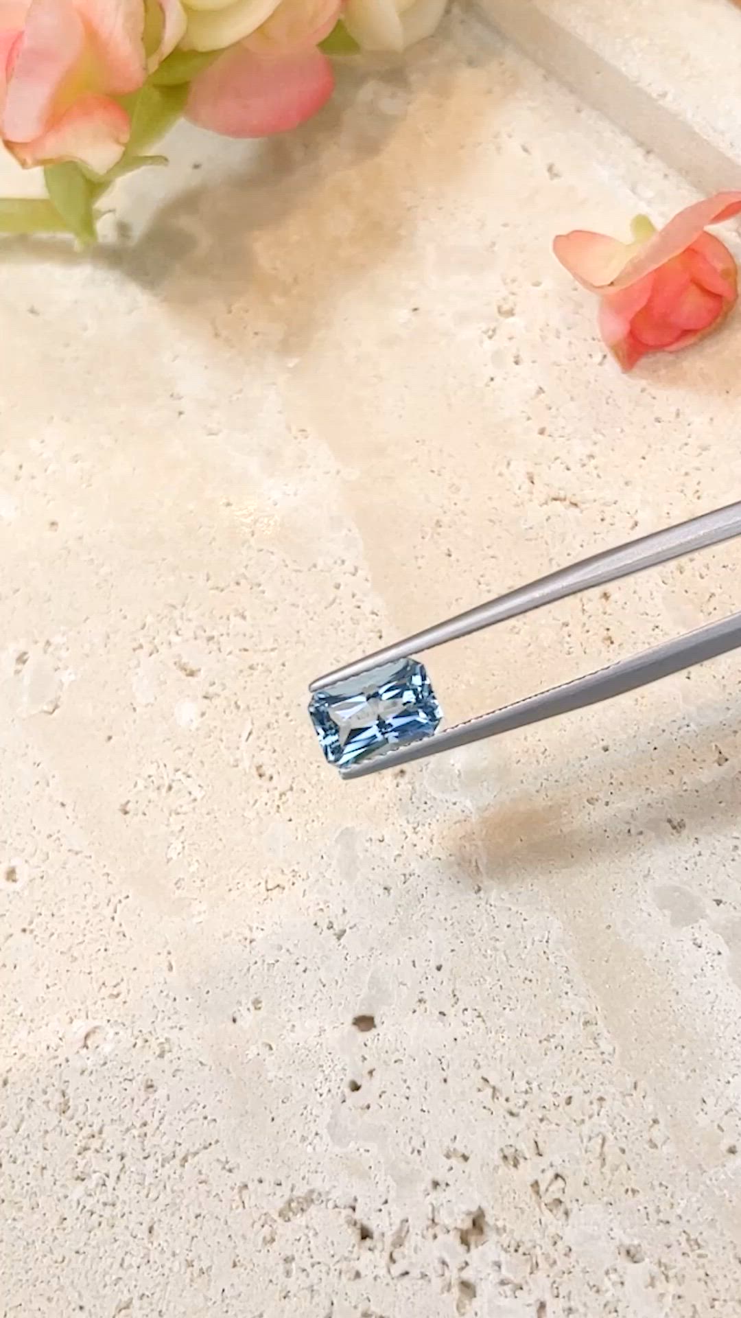 1.30 Ct. Aquamarine from Mozambique Size Video