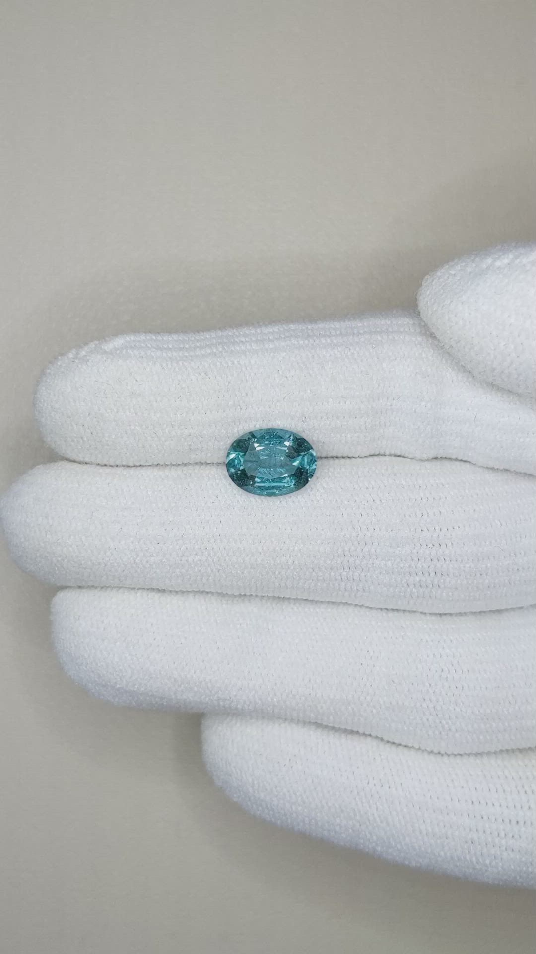 1.71 Ct. Aquamarine from Brazil Size Video