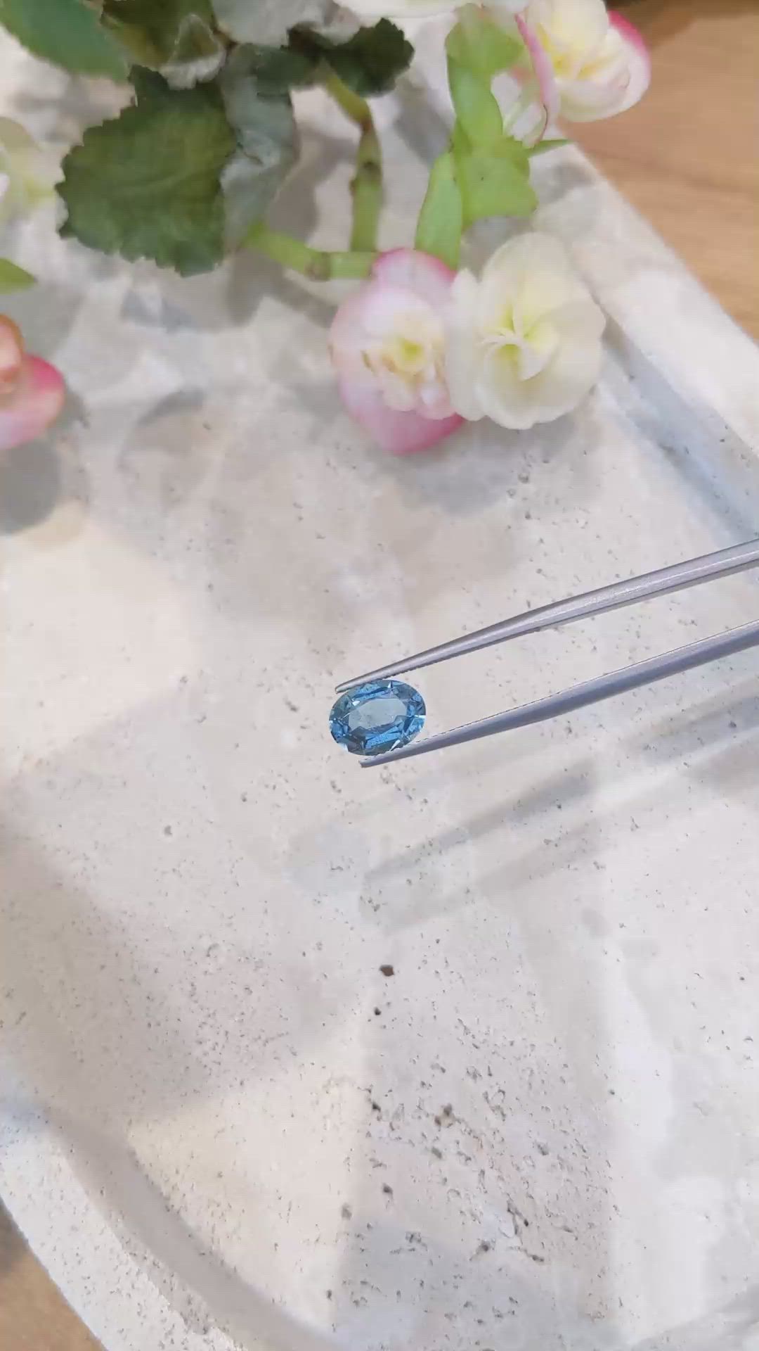 1.71 Ct. Aquamarine from Brazil Size Video