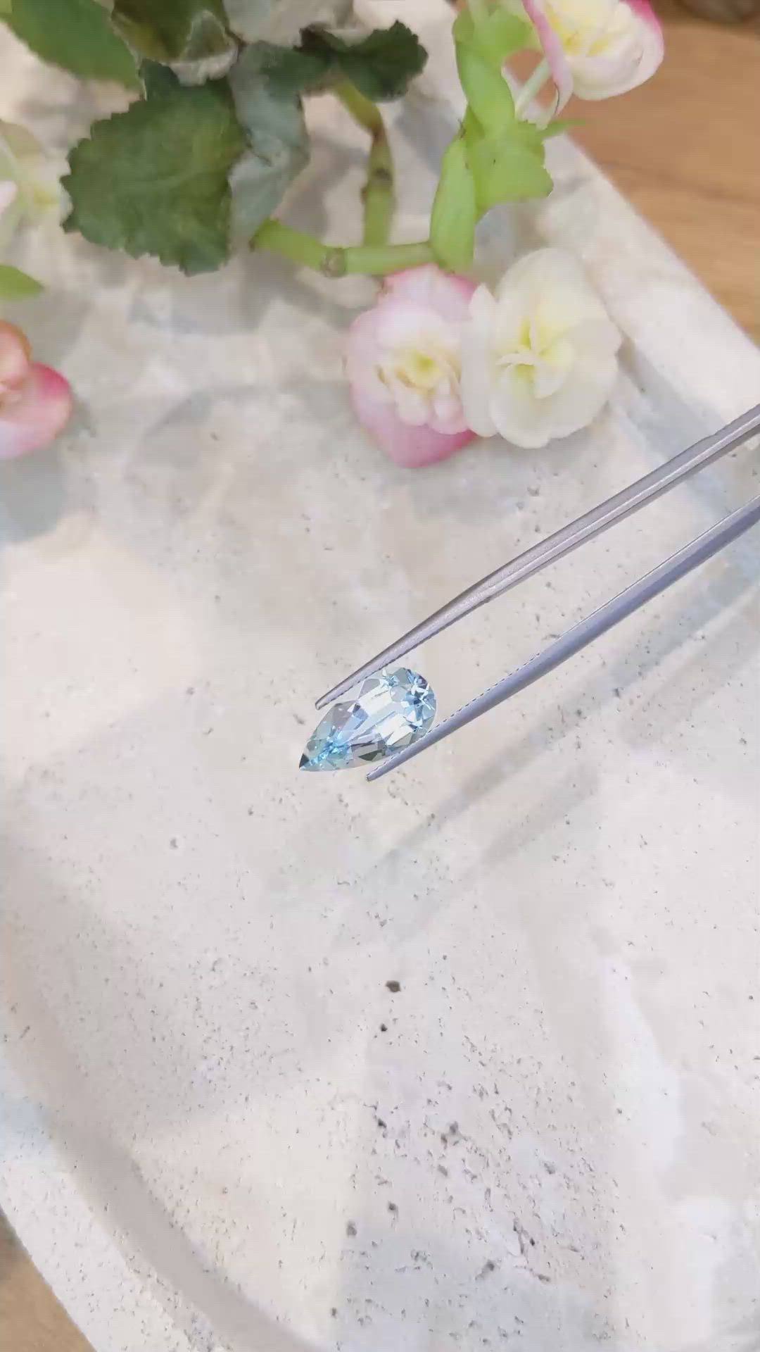 3.35 Ct. Aquamarine from Brazil Size Video