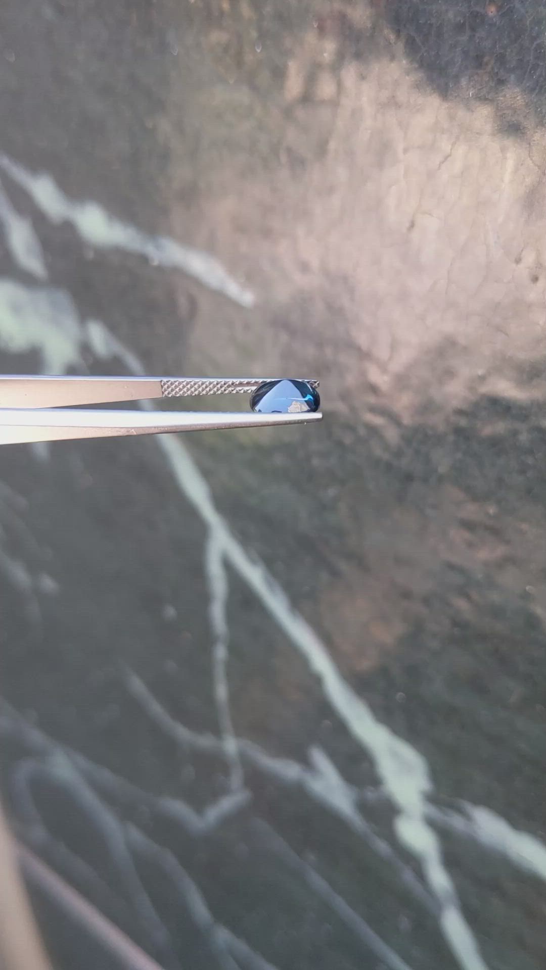 1.61 Ct. Blue Cabochon Cobalt Spinel from Ceylon (Sri Lanka) Size Video