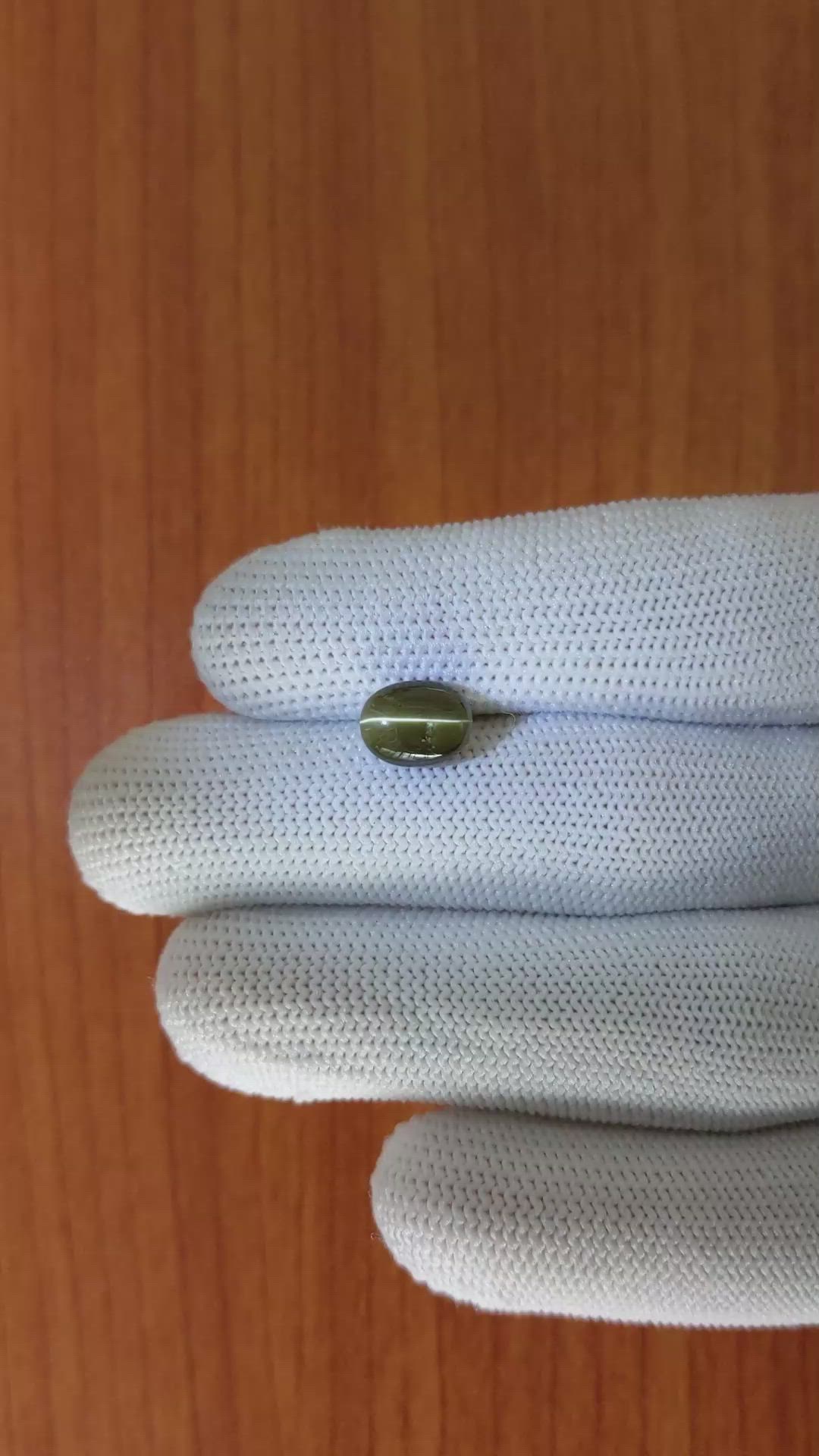 2.56 Ct. Cabochon Kornerupine from Ceylon (Sri Lanka) Size Video