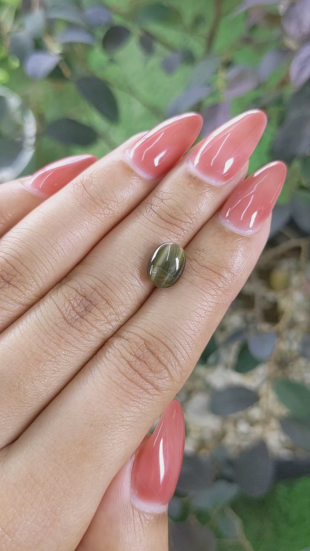 2.56 Ct. Cabochon Kornerupine from Ceylon (Sri Lanka) Size Video