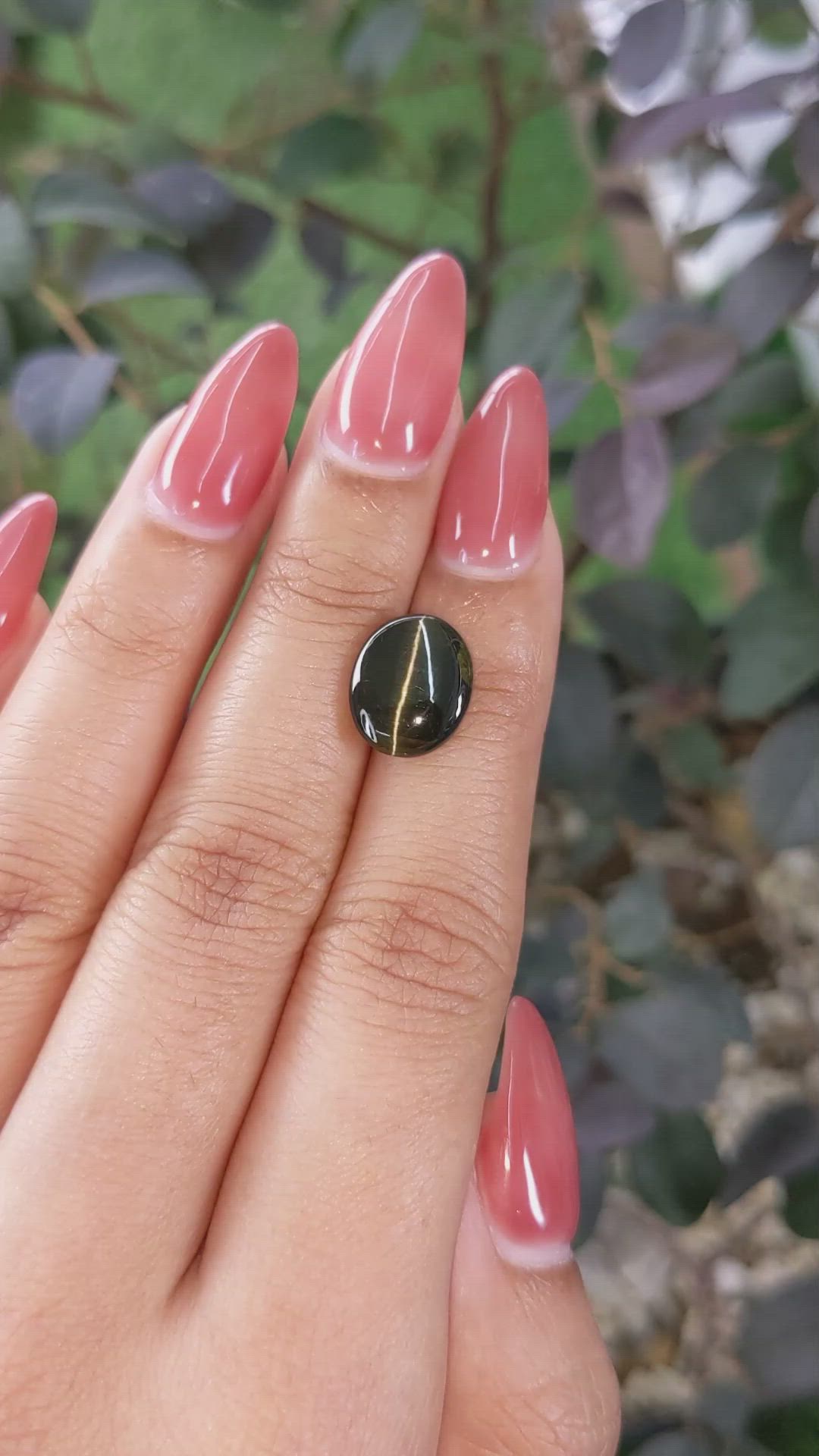 4.94 Ct. Cabochon Kornerupine from Ceylon (Sri Lanka) Size Video