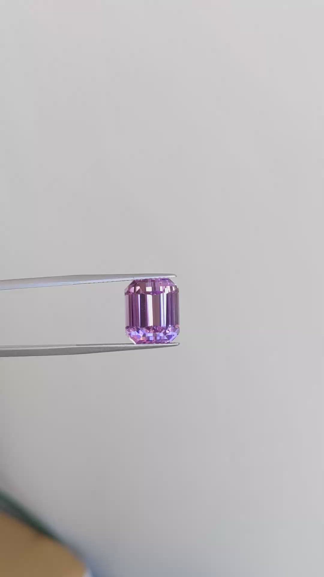 10.63 Ct. Kunzite from Afghanistan Size Video