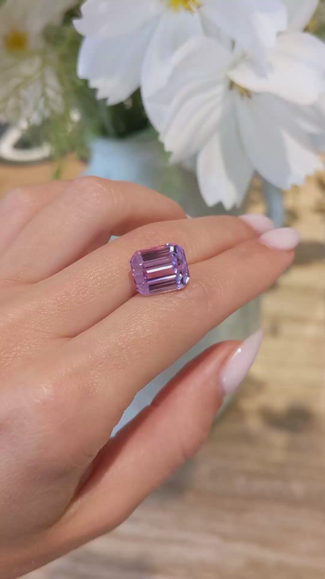 10.63 Ct. Kunzite from Afghanistan Size Video