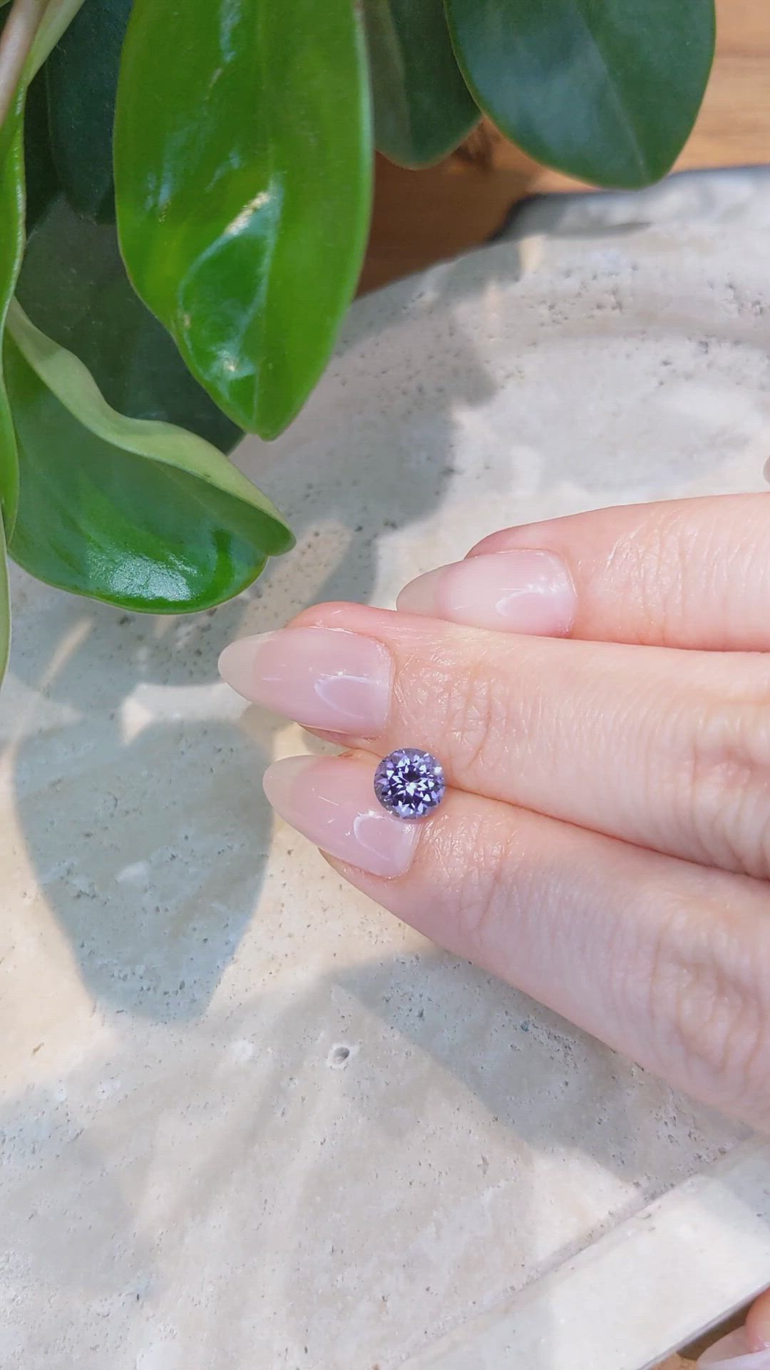 1.31 Ct. Violetish Blue Tanzanite from Tanzania Size Video