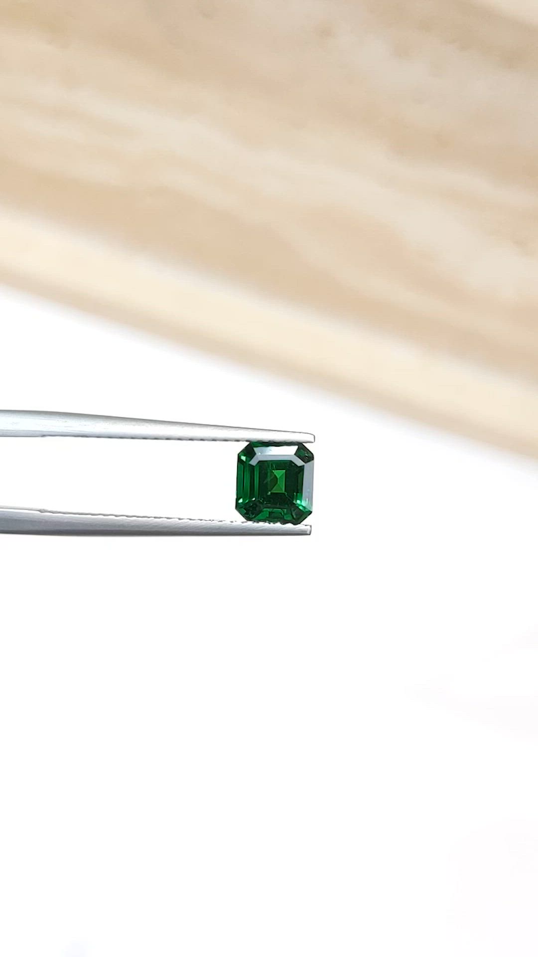 1.26 Ct. Tsavorite Garnet from Tanzania Size Video