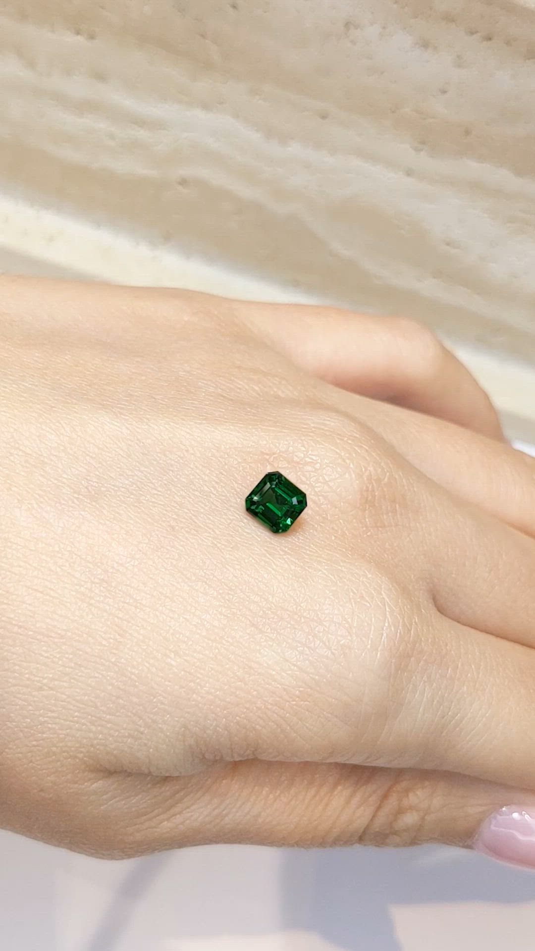 1.26 Ct. Tsavorite Garnet from Tanzania Size Video