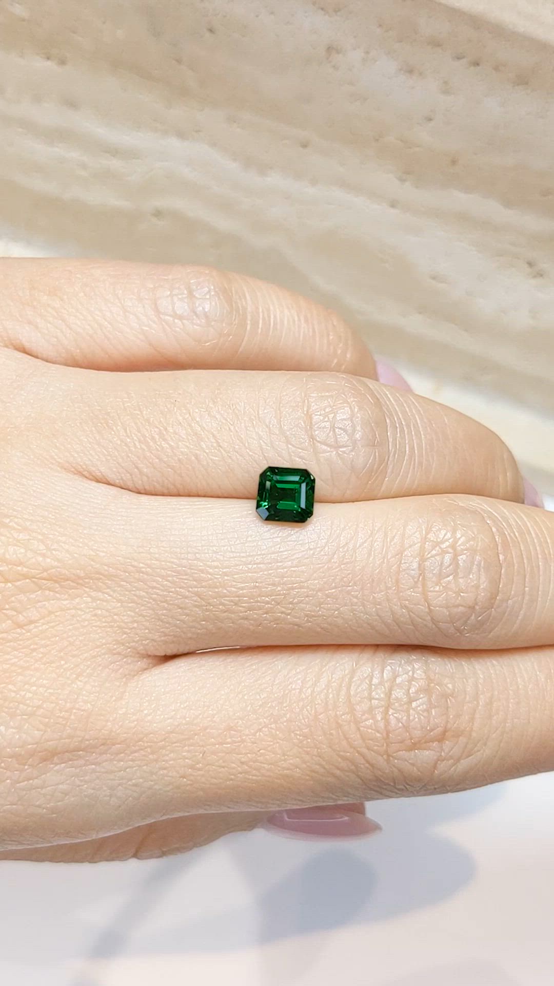 1.26 Ct. Tsavorite Garnet from Tanzania Size Video