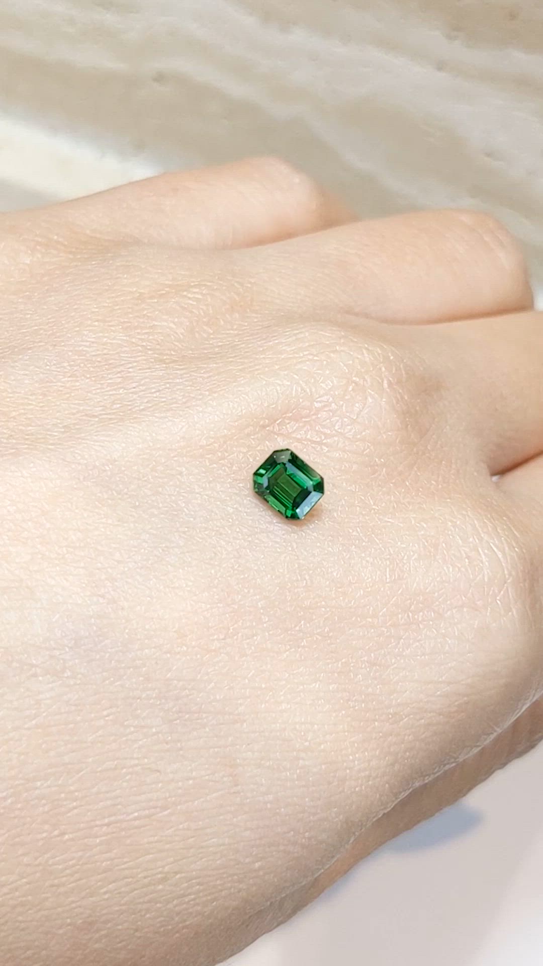 0.87 Ct. Tsavorite Garnet from Tanzania Size Video