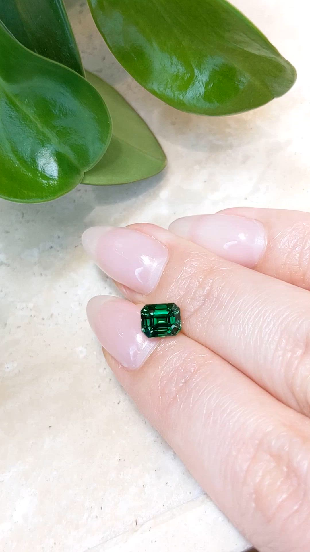 1.39 Ct. Tsavorite Garnet from Tanzania Size Video