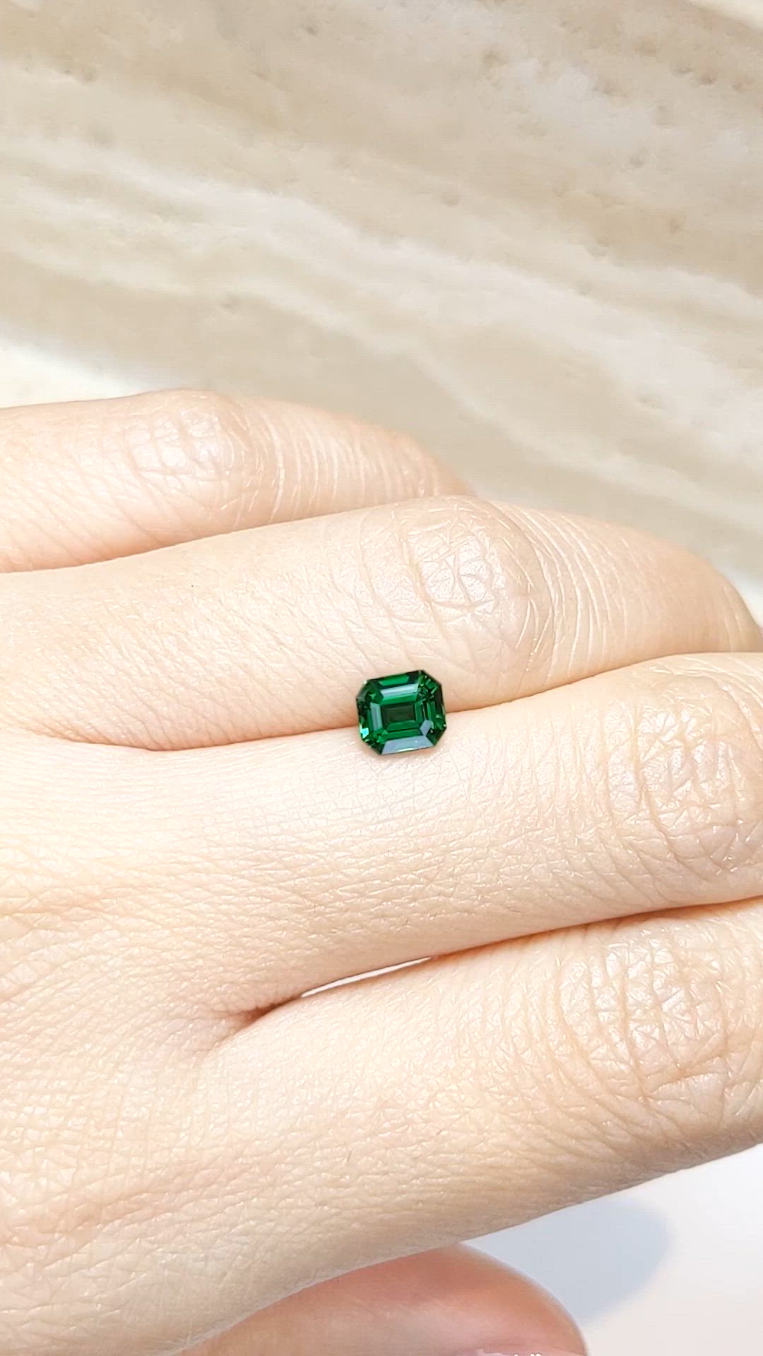 0.96 Ct. Tsavorite Garnet from Tanzania Size Video