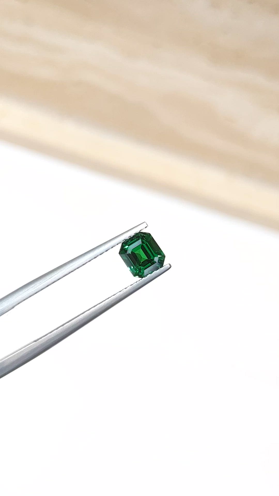 0.96 Ct. Tsavorite Garnet from Tanzania Size Video