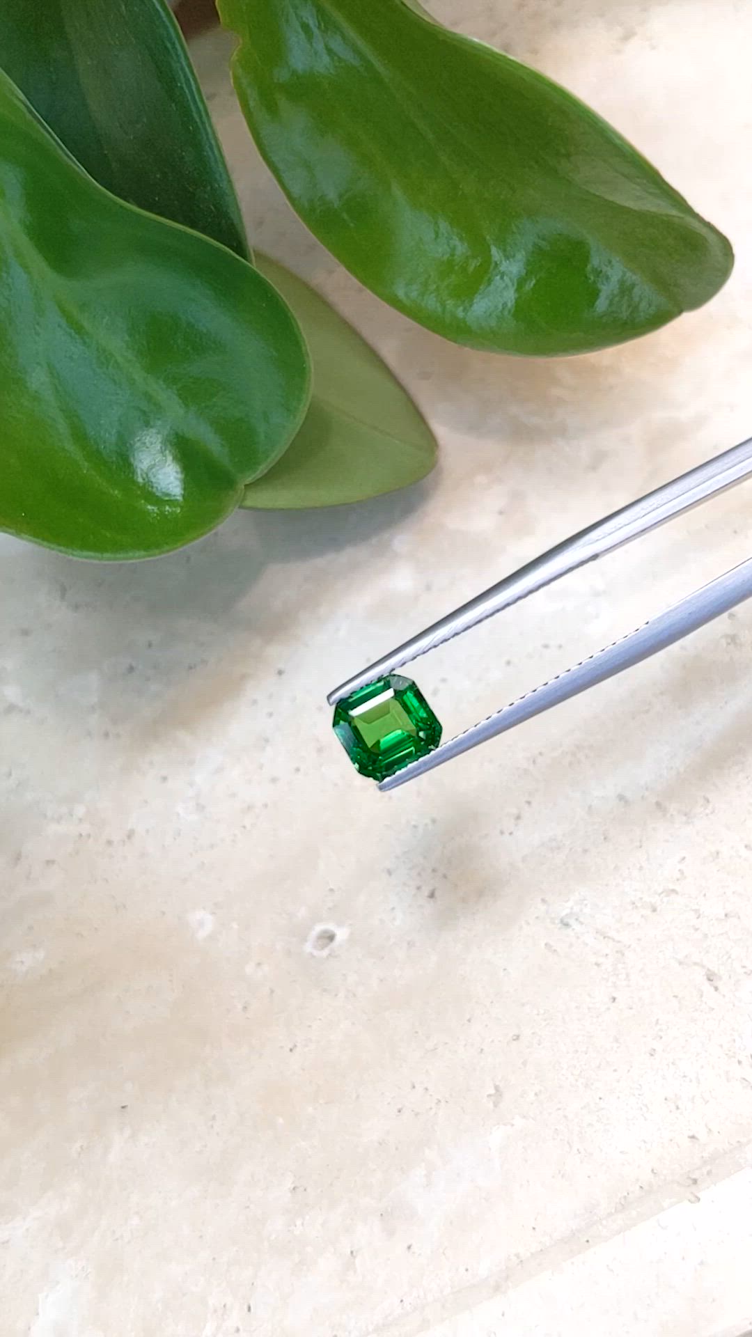 1.02 Ct. Tsavorite Garnet from Tanzania Size Video