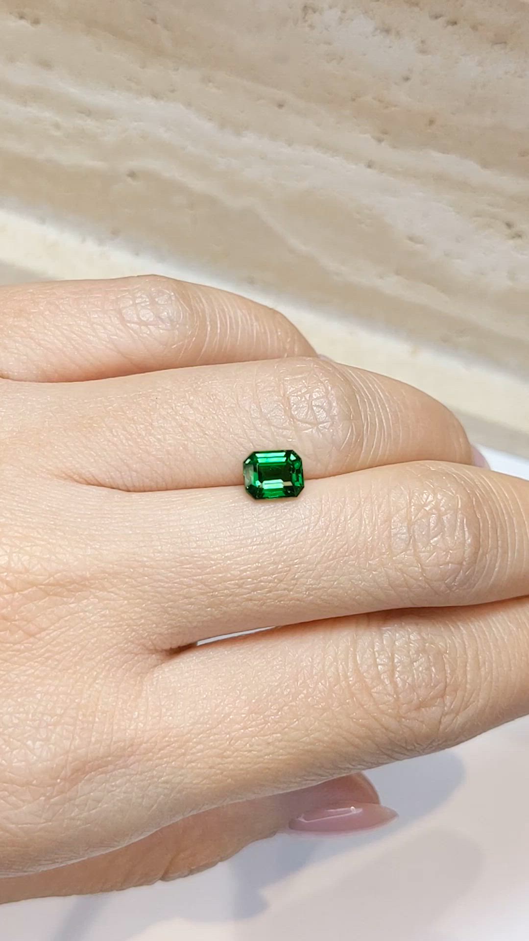 1.21 Ct. Tsavorite Garnet from Tanzania Size Video