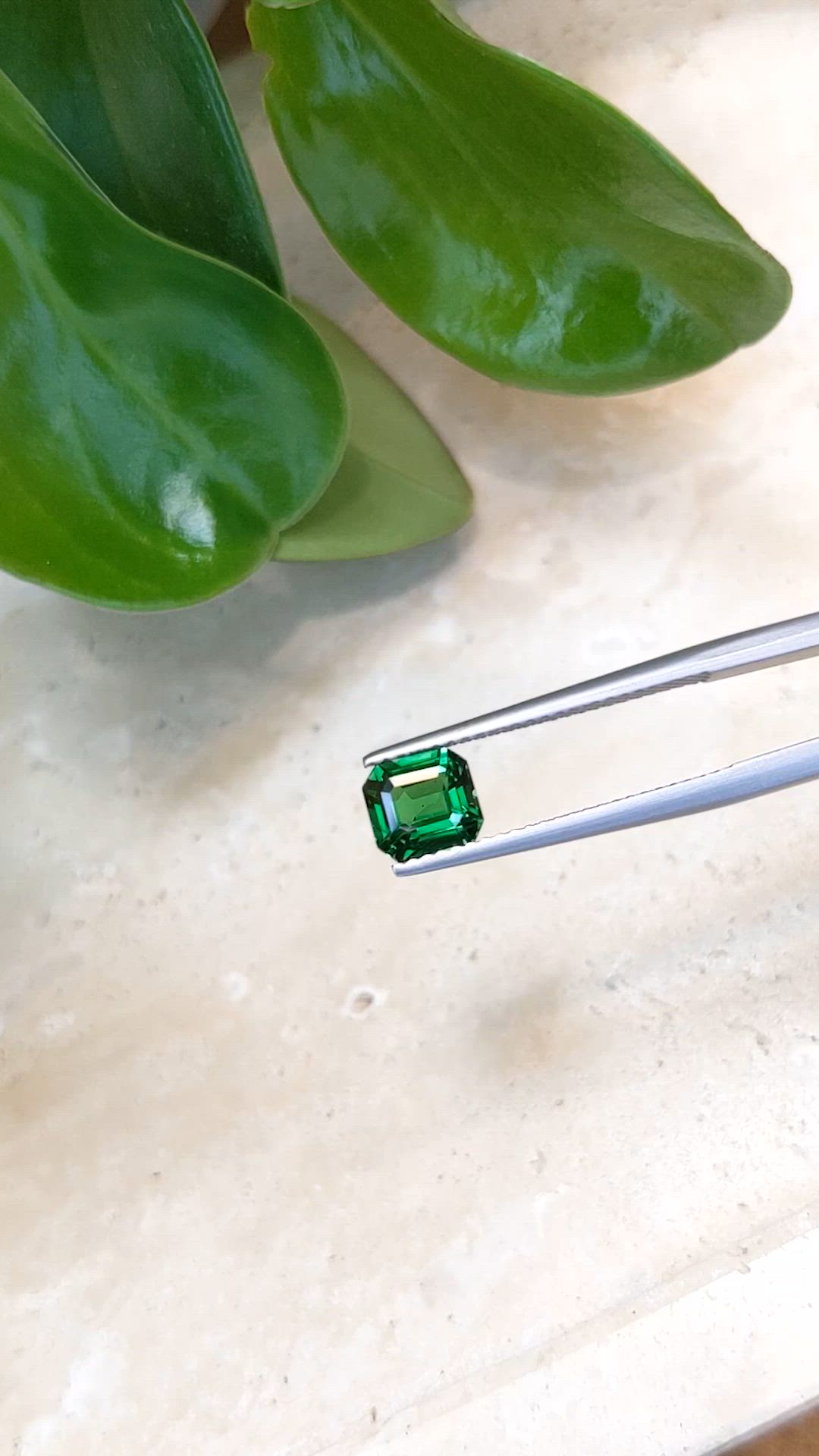 1.10 Ct. Tsavorite Garnet from Tanzania Size Video