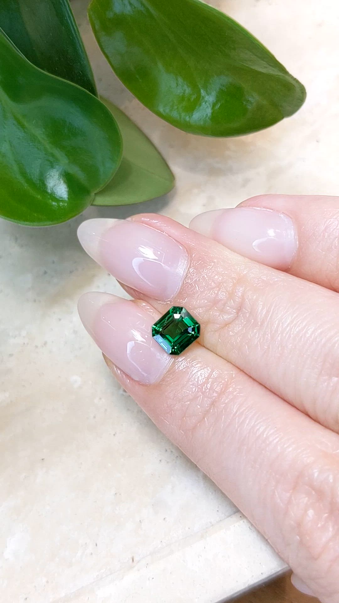 1.10 Ct. Tsavorite Garnet from Tanzania Size Video