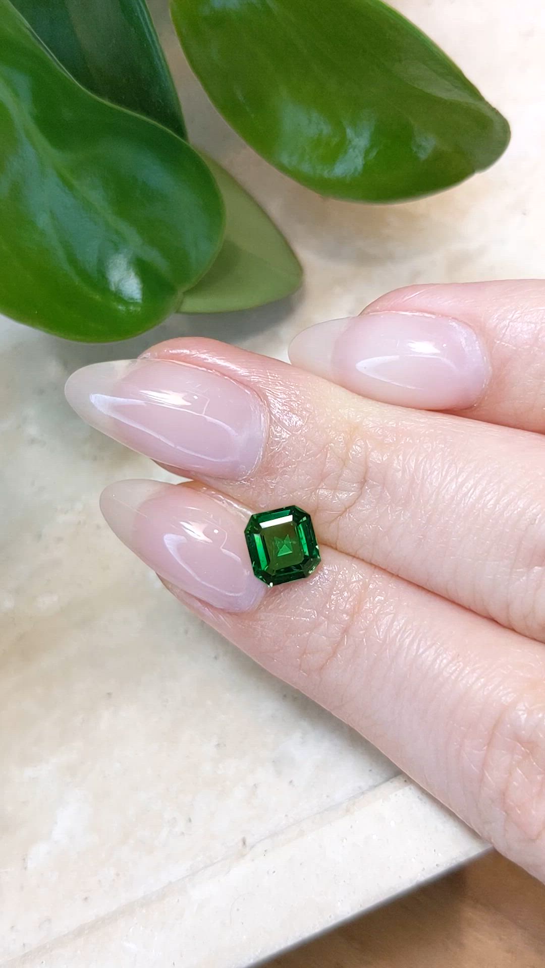 1.29 Ct. Tsavorite Garnet from Tanzania Size Video