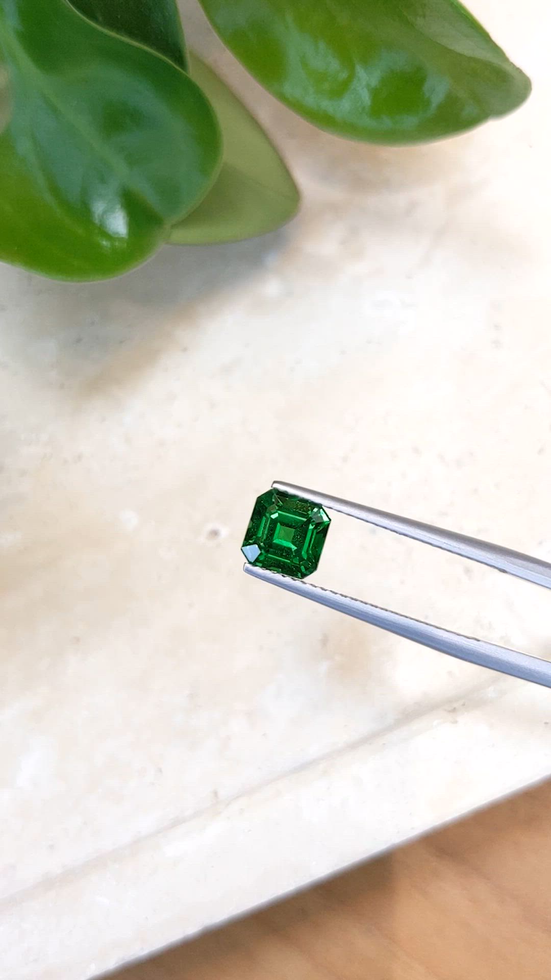 1.49 Ct. Tsavorite Garnet from Tanzania Size Video