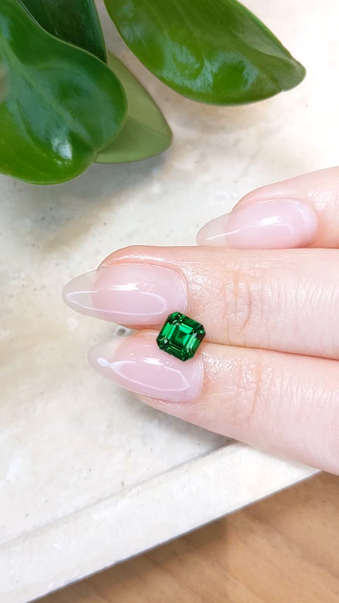 1.49 Ct. Tsavorite Garnet from Tanzania Size Video