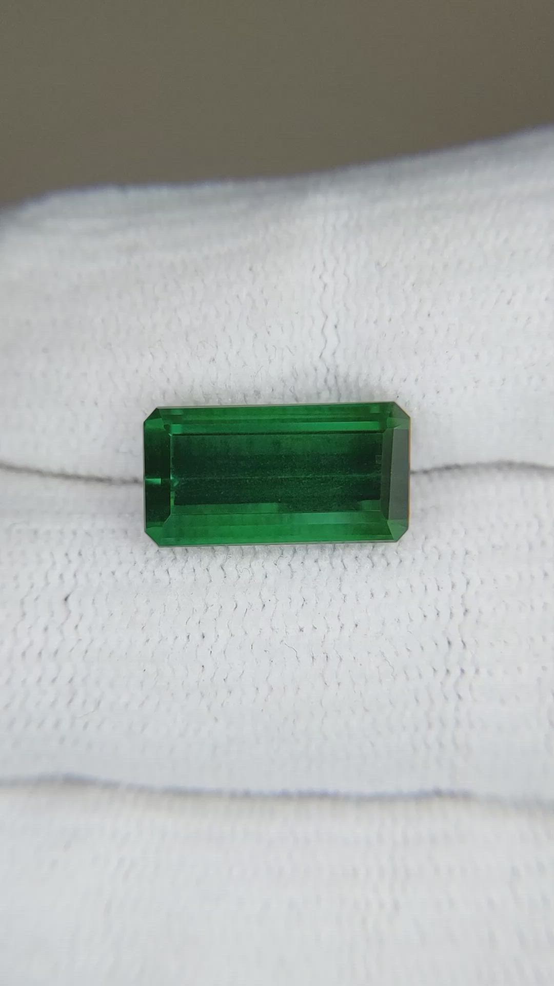 5.60 Ct. Green Tourmaline from Brazil Size Video