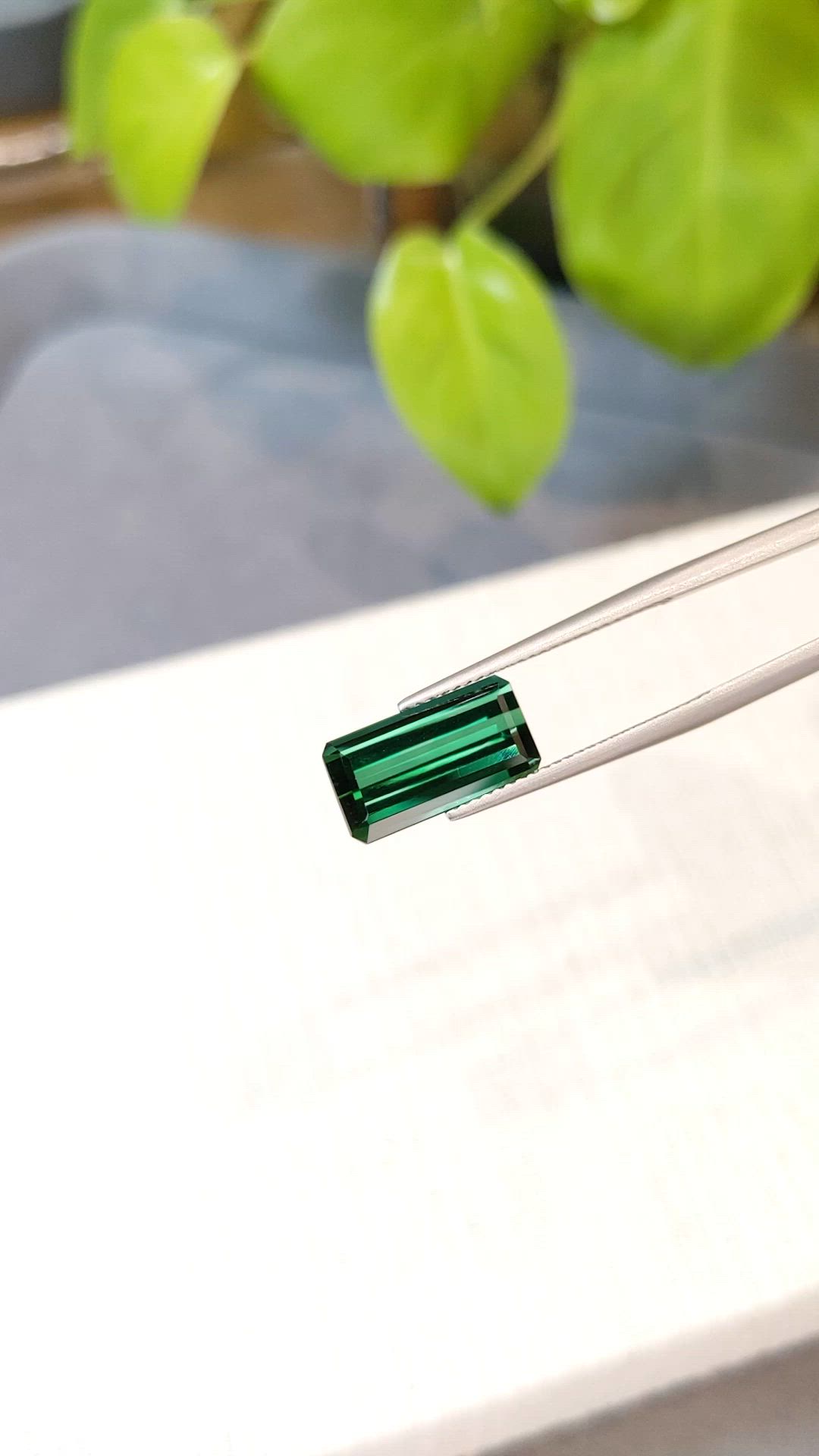 5.60 Ct. Green Tourmaline from Brazil Size Video