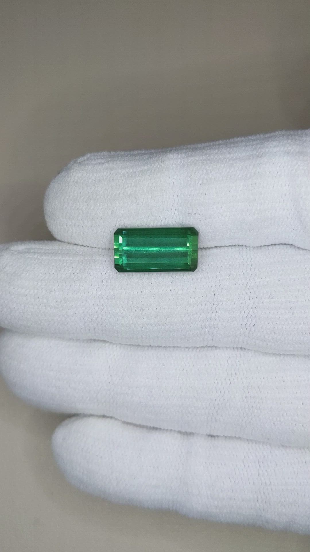 5.60 Ct. Green Tourmaline from Brazil Size Video