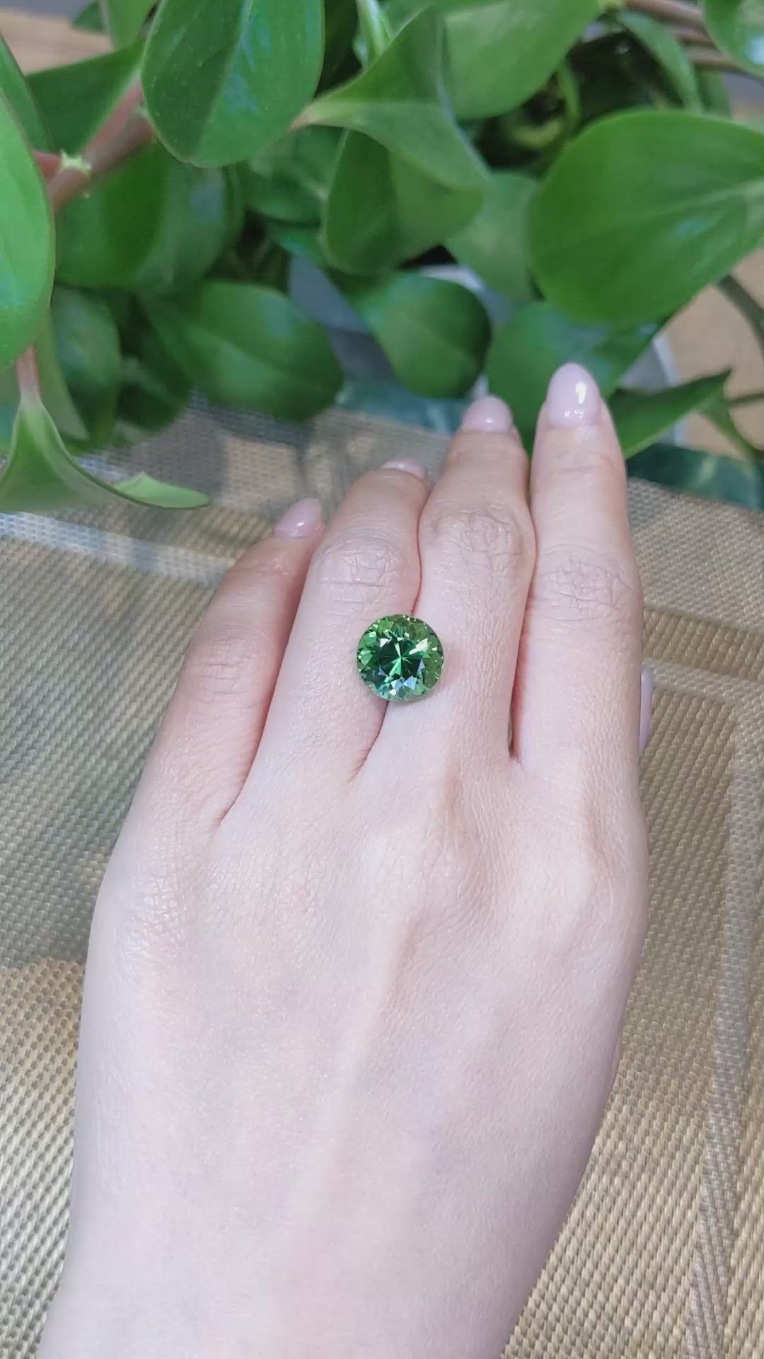 6.48 Ct. Green Tourmaline from Brazil Size Video