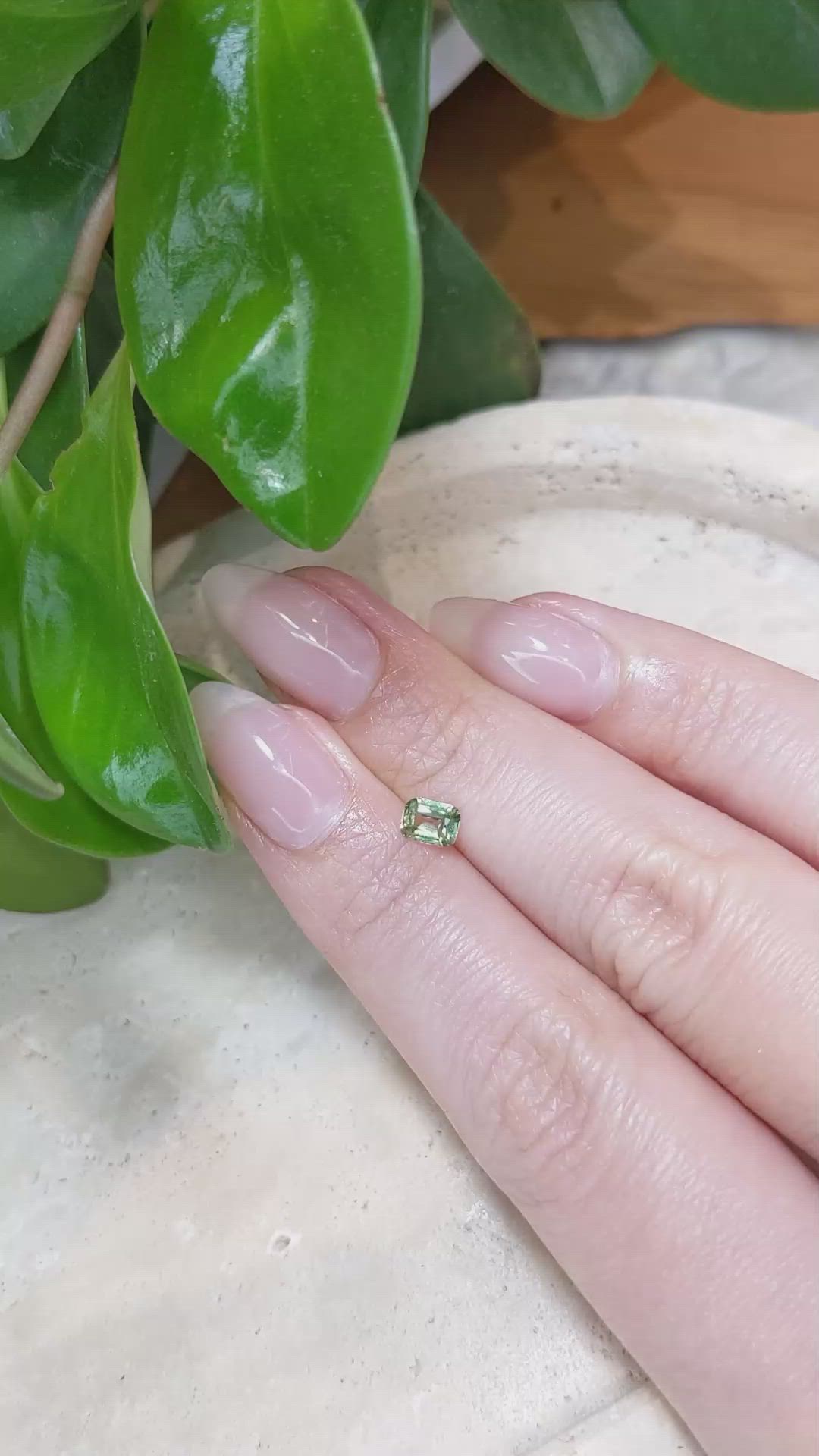 0.41 Ct. Demantoid Garnet from Namibia Size Video