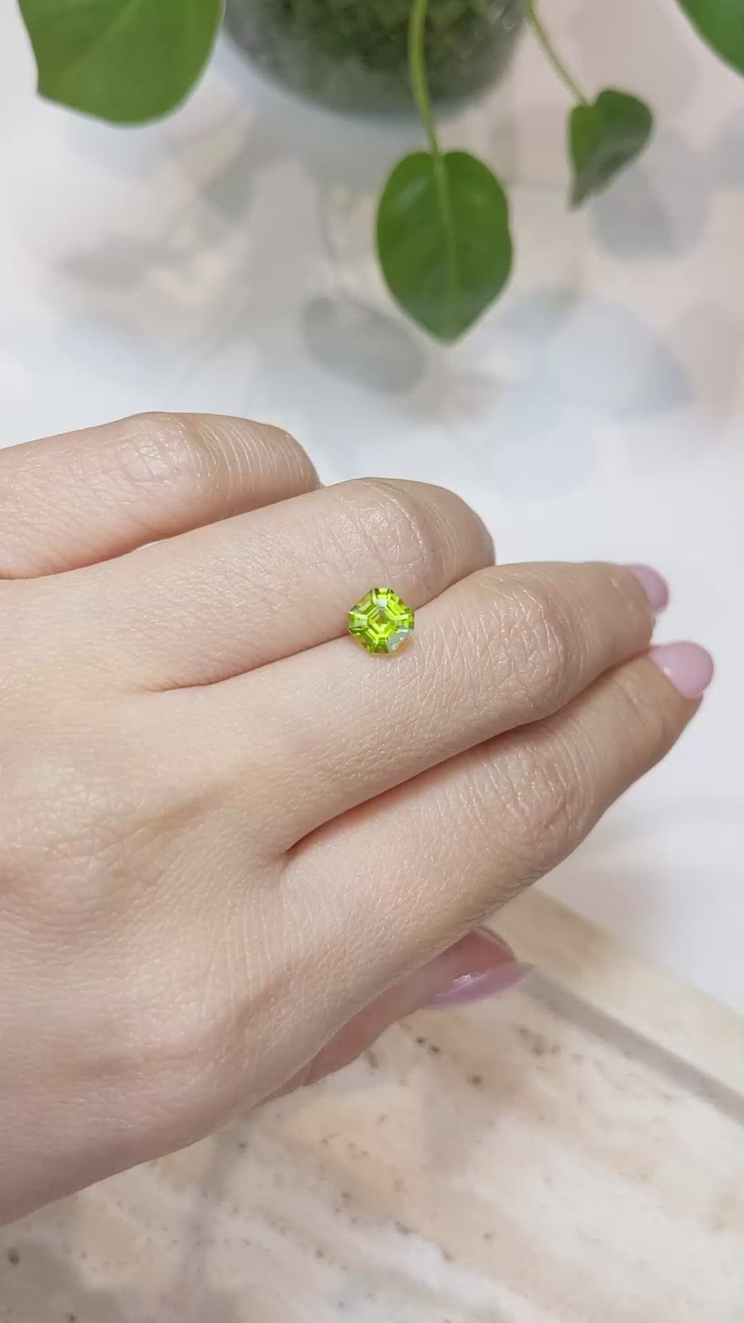 1.04 Ct. Peridot from Afghanistan Size Video