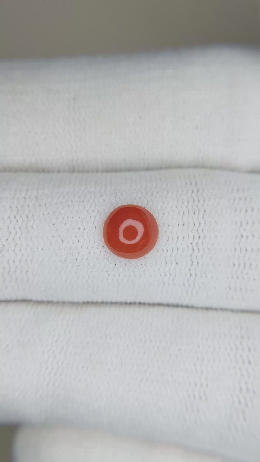 0.67 Ct. Cabochon Coral from Italy Size Video