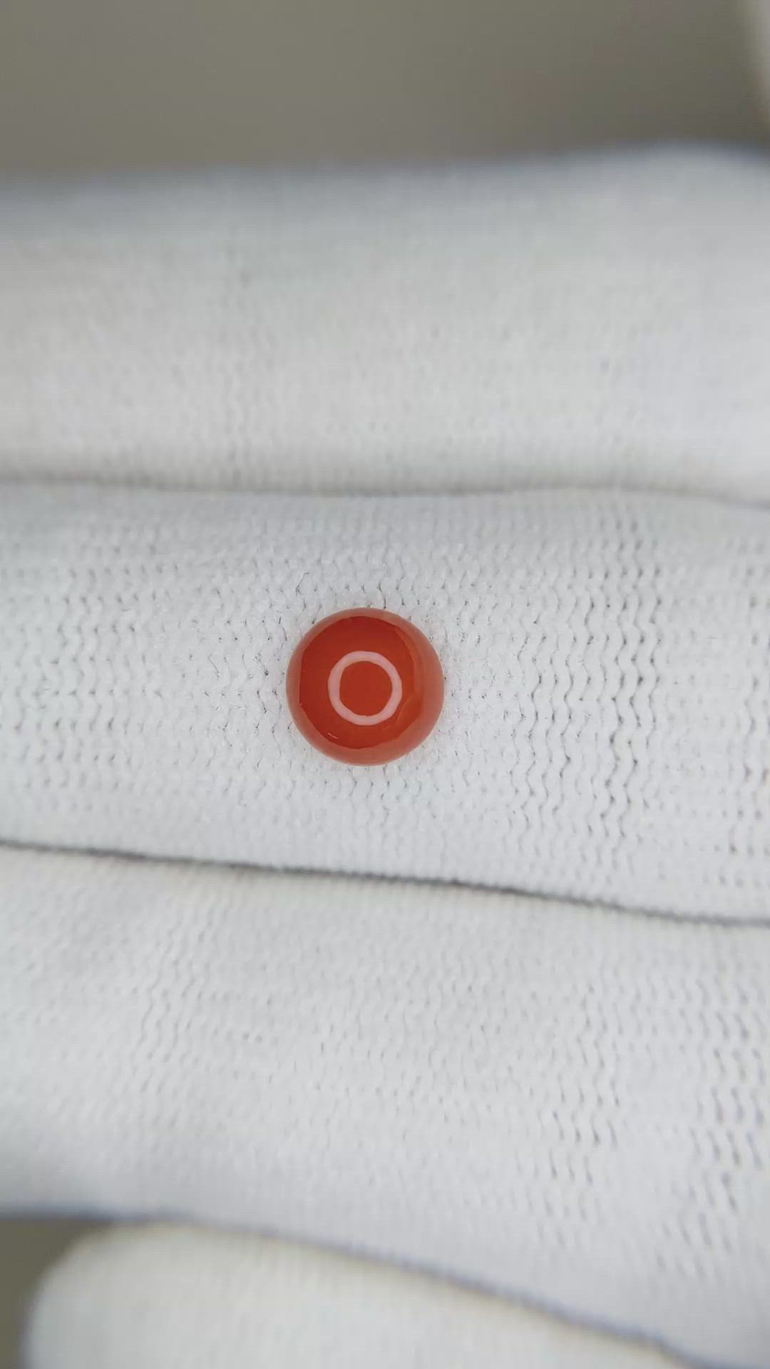 0.62 Ct. Cabochon Coral from Italy Size Video