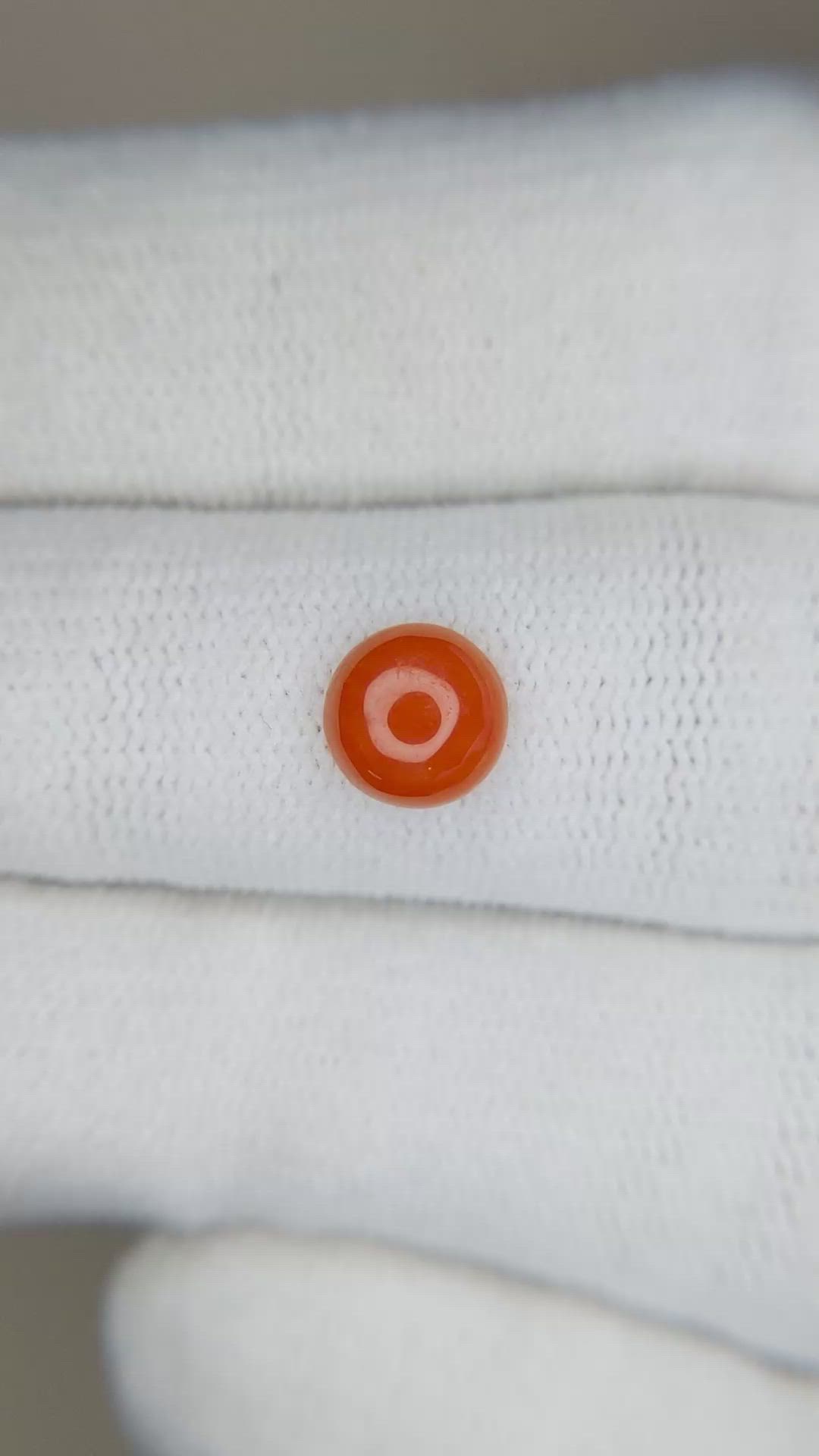 1.00 Ct. Cabochon Coral from Italy Size Video