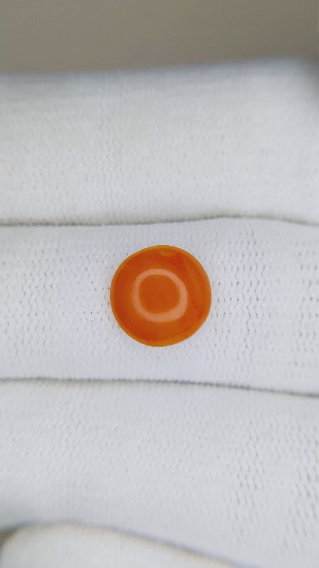 1.70 Ct. Cabochon Coral from Italy Size Video