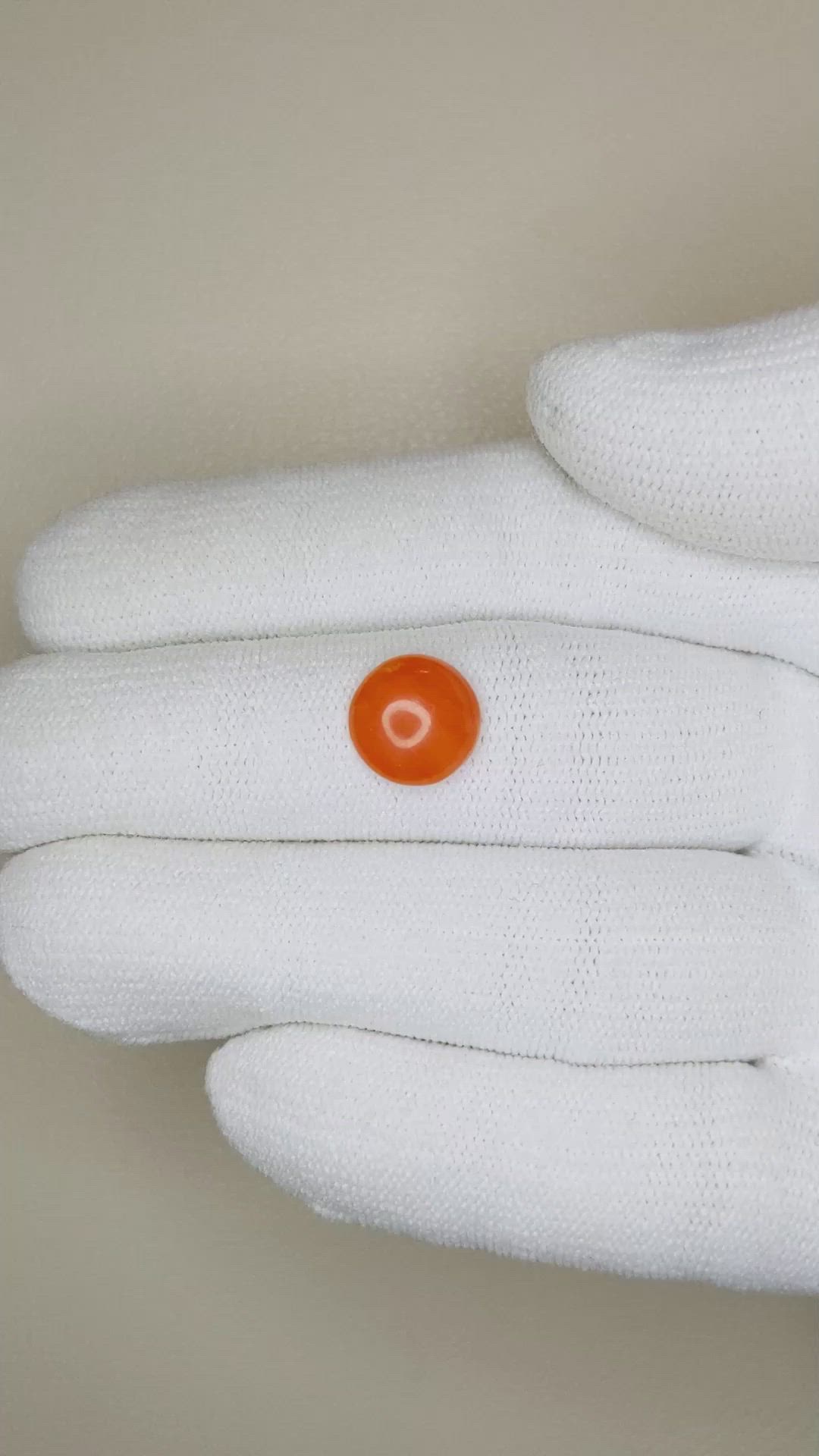 1.70 Ct. Cabochon Coral from Italy Size Video